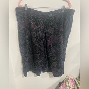 Vintage floral corduroy skirt